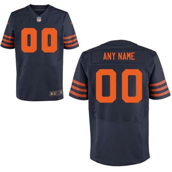 Mens Chicago Bears Nike Navy Blue Customized 2014 Alternate Elite Jersey