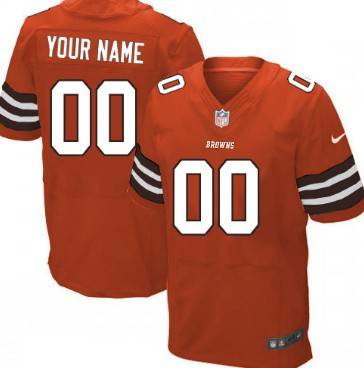 Mens Cleveland Browns Nike Orange Customized 2014 Elite Jersey