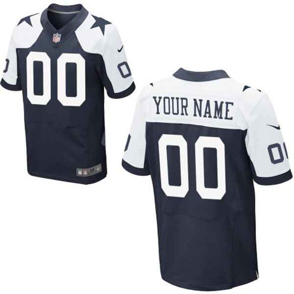 Mens Dallas Cowboys Nike Navy Blue Customized 2014 Alternate Elite Jersey