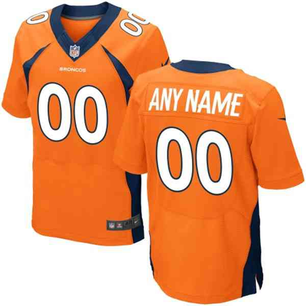 Mens Denver Broncos Nike Orange Customized 2014 Elite Jersey