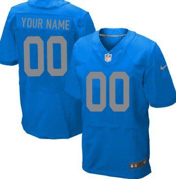 Mens Detroit Lions Nike Navy Blue Customized 2014 Elite Jersey