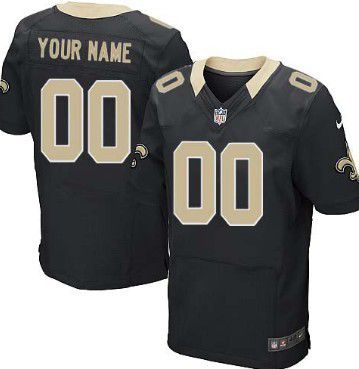 Mens New Orleans Saints Nike Black Customized 2014 Elite Jersey