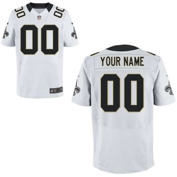 Mens New Orleans Saints Nike White Customized 2014 Elite Jersey
