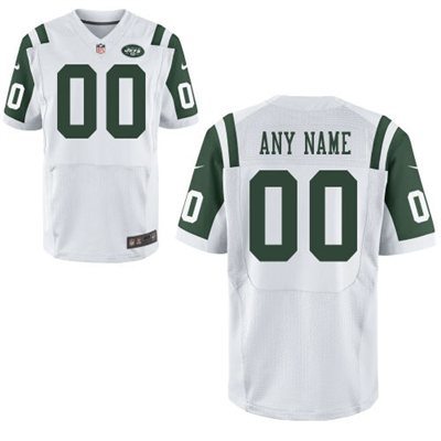 Mens New York Jets Nike White Customized 2014 Elite Jersey