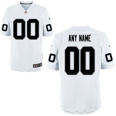 Mens Oakland Raiders Nike White Customized 2014 Elite Jersey