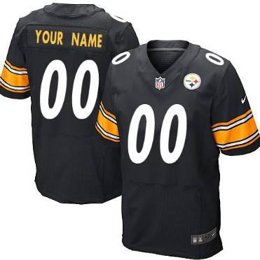Mens Pittsburgh Steelers Nike Black Customized 2014 Elite Jersey