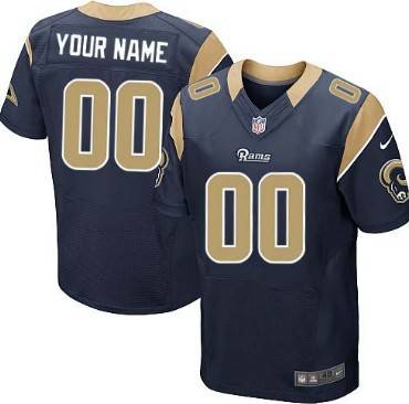Mens St. Louis Rams Nike Navy Blue Customized 2014 Elite Jersey