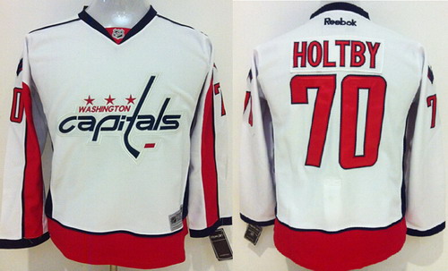 NHL Washington Capitals #70 Braden Holtby 2015 White Kids Jersey