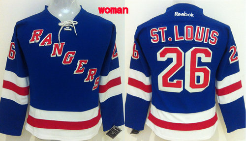 NHL New York Rangers #26 Martin St. Louis Light Blue Womens Jersey
