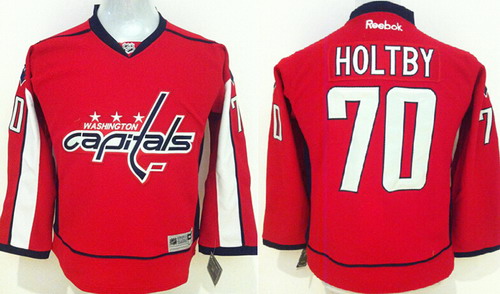 NHL Washington Capitals #70 Braden Holtby 2015 Red Kids Jersey