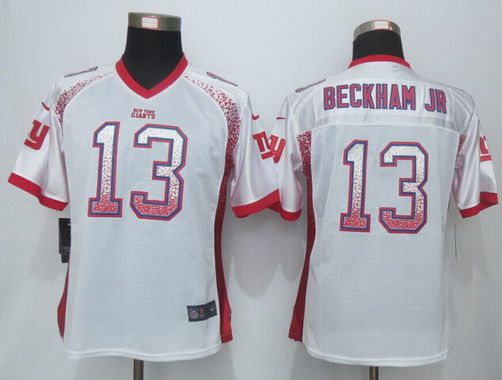 Women's New York Giants #13 Odell Beckham Jr White Drift Fashion NFL Nike Jersey