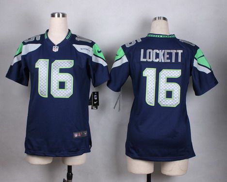 Women's Seattle Seahawks #16 Tyler Lockett Nike Navy Blue Game Jersey