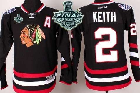 Youth Chicago Blackhawks #2 Duncan Keith 2015 Stanley Cup 2014 Stadium Series Black Jersey