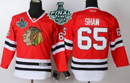 Youth Chicago Blackhawks #65 Andrew Shaw 2015 Stanley Cup Red Jersey