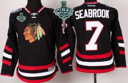 Youth Chicago Blackhawks #7 Brent Seabrook 2015 Stanley Cup 2014 Stadium Series Black Jersey