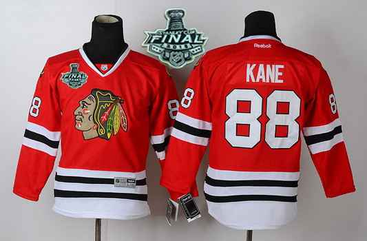 Youth Chicago Blackhawks #88 Patrick Kane 2015 Stanley Cup Red Jersey
