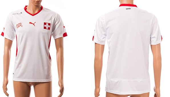 2014 World Cup Switzerland Blank (or Custom) Away Soccer AAA+ T-Shirt